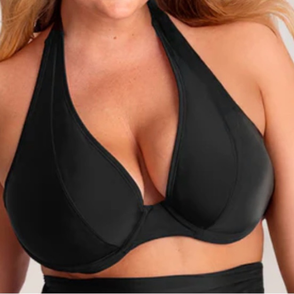Shapermint full coverage halter bikini top medium